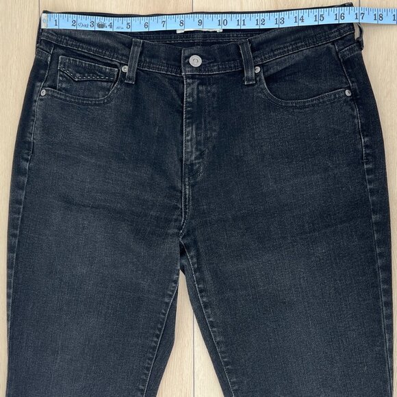 Levi's Women's Black Tag 505 Straight Leg Stretch Denim w/ Pocket Detail Size 12 - Picture 12 of 16